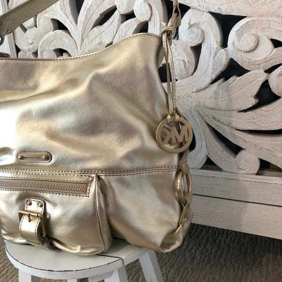 Metallic Gold Michael Kors Shoulder Bag - Picture 2 of 4